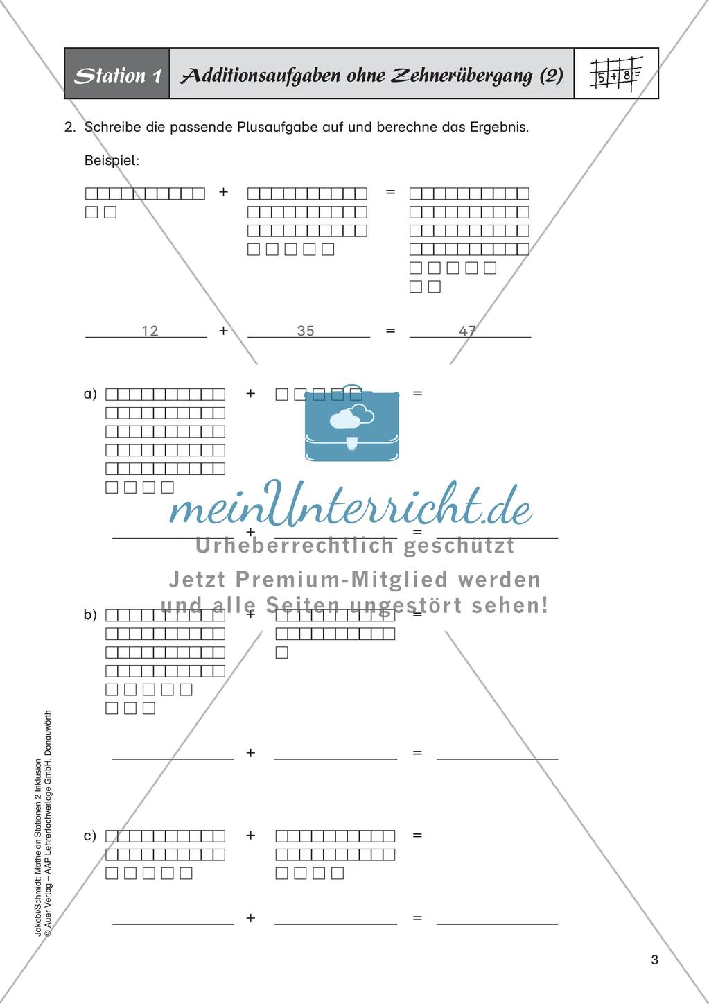 Mathe an Stationen - Inklusion: Addition und Subtraktion Preview 5