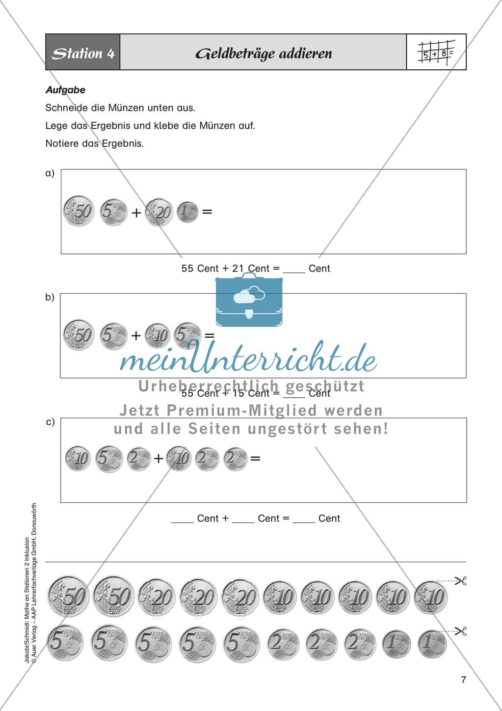 Mathe an Stationen - Inklusion: Addition und Subtraktion Preview 9
