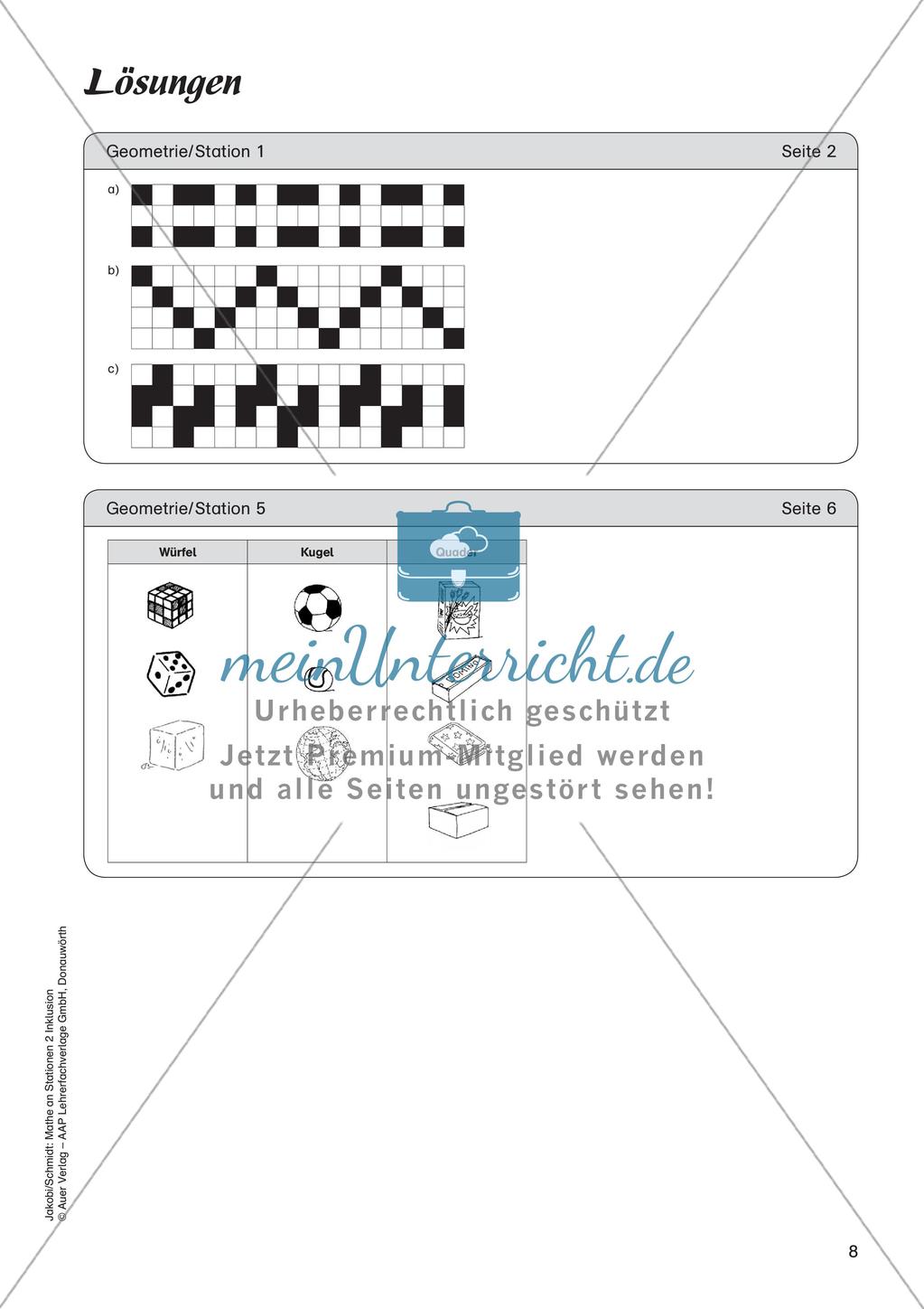 Mathe an Stationen - Inklusion: Geometrie Preview 10