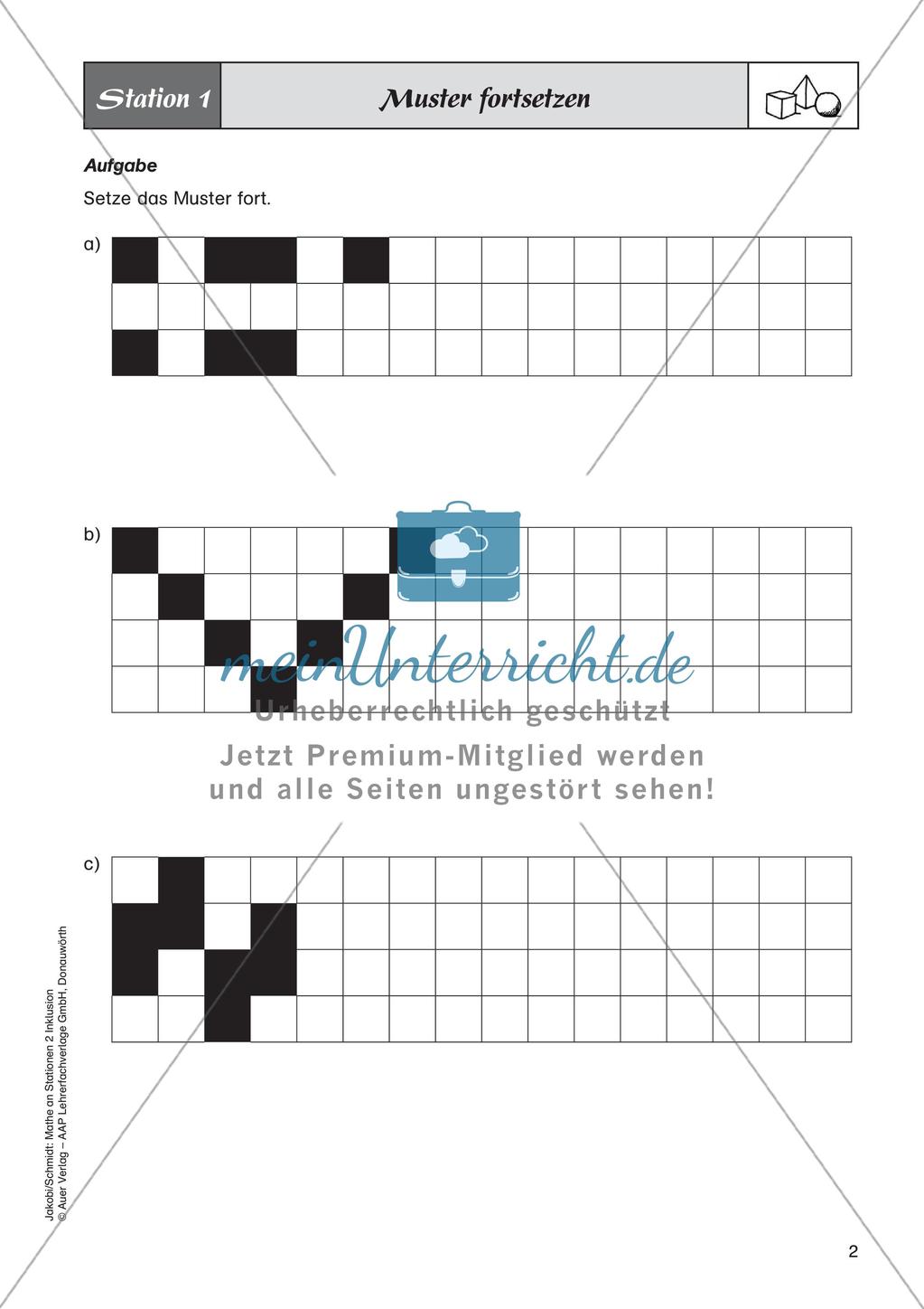 Mathe an Stationen - Inklusion: Geometrie Preview 4