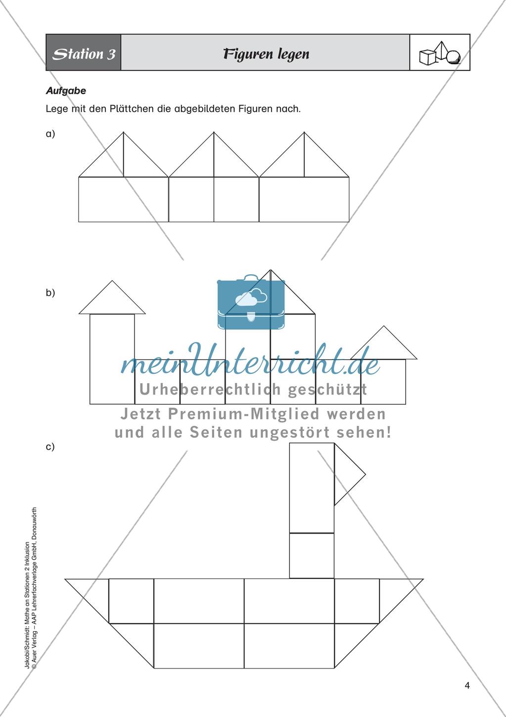Mathe an Stationen - Inklusion: Geometrie Preview 6