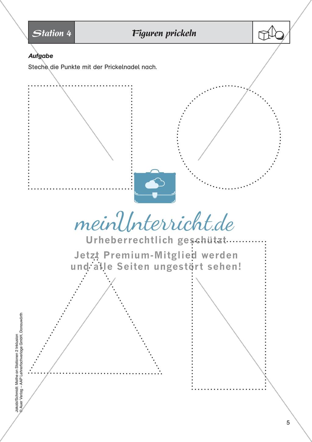 Mathe an Stationen - Inklusion: Geometrie Preview 7