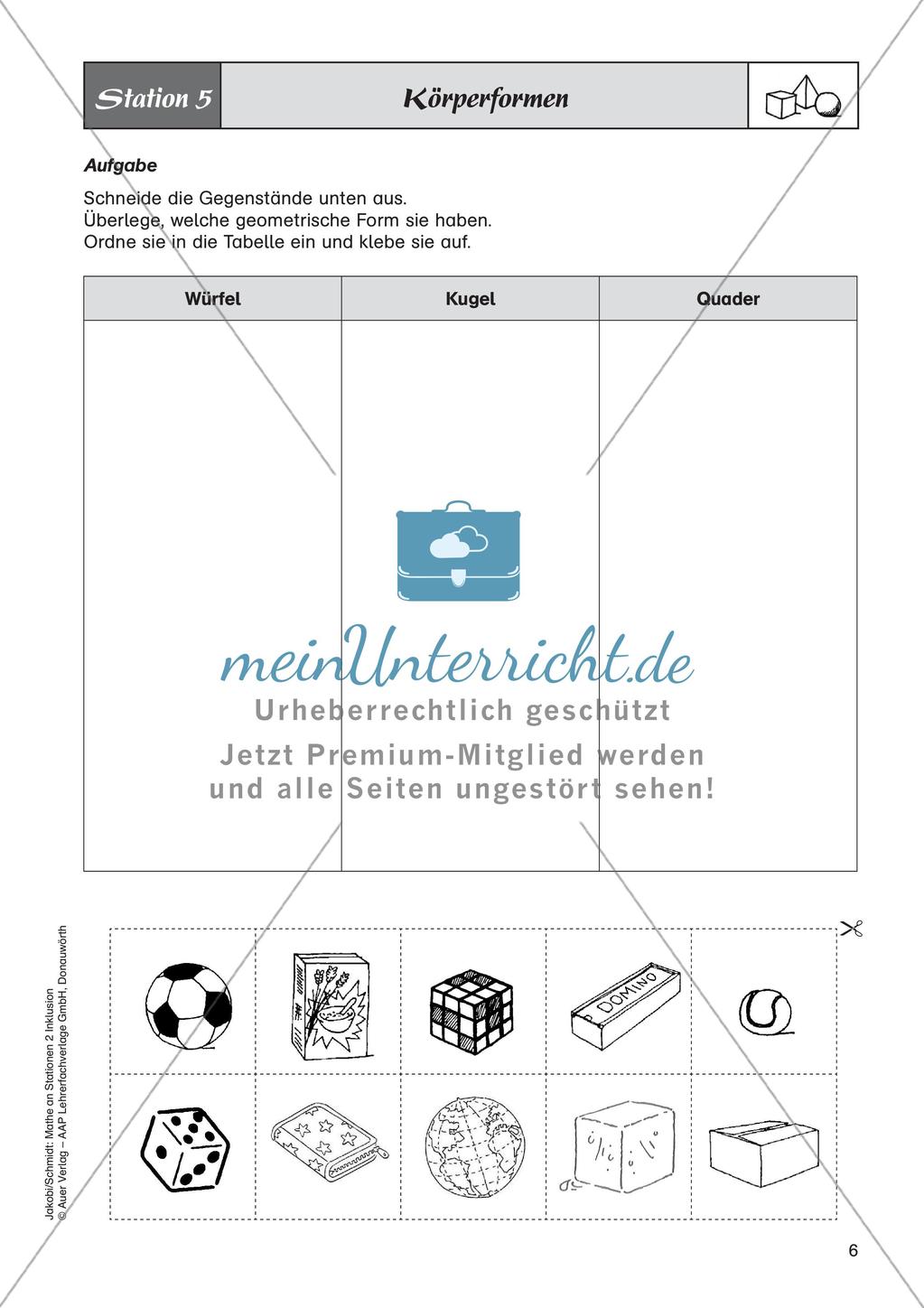Mathe an Stationen - Inklusion: Geometrie Preview 8