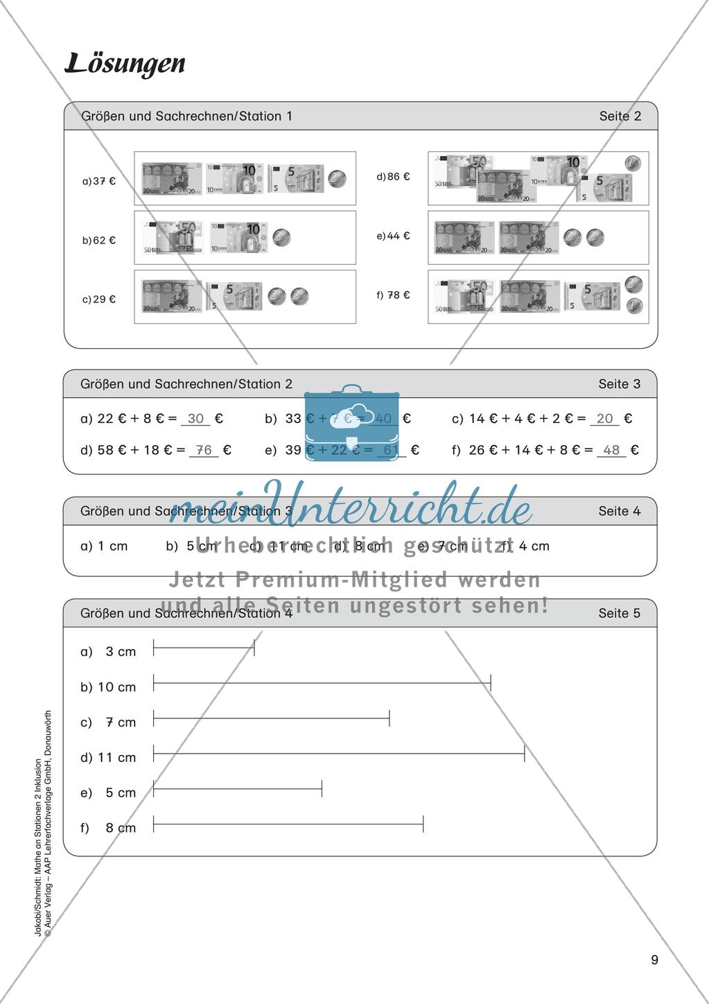 Mathe an Stationen - Inklusion: Größen und Sachrechnen Preview 11