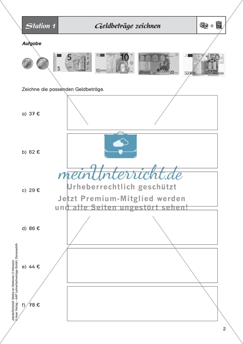 Mathe an Stationen - Inklusion: Größen und Sachrechnen Preview 4