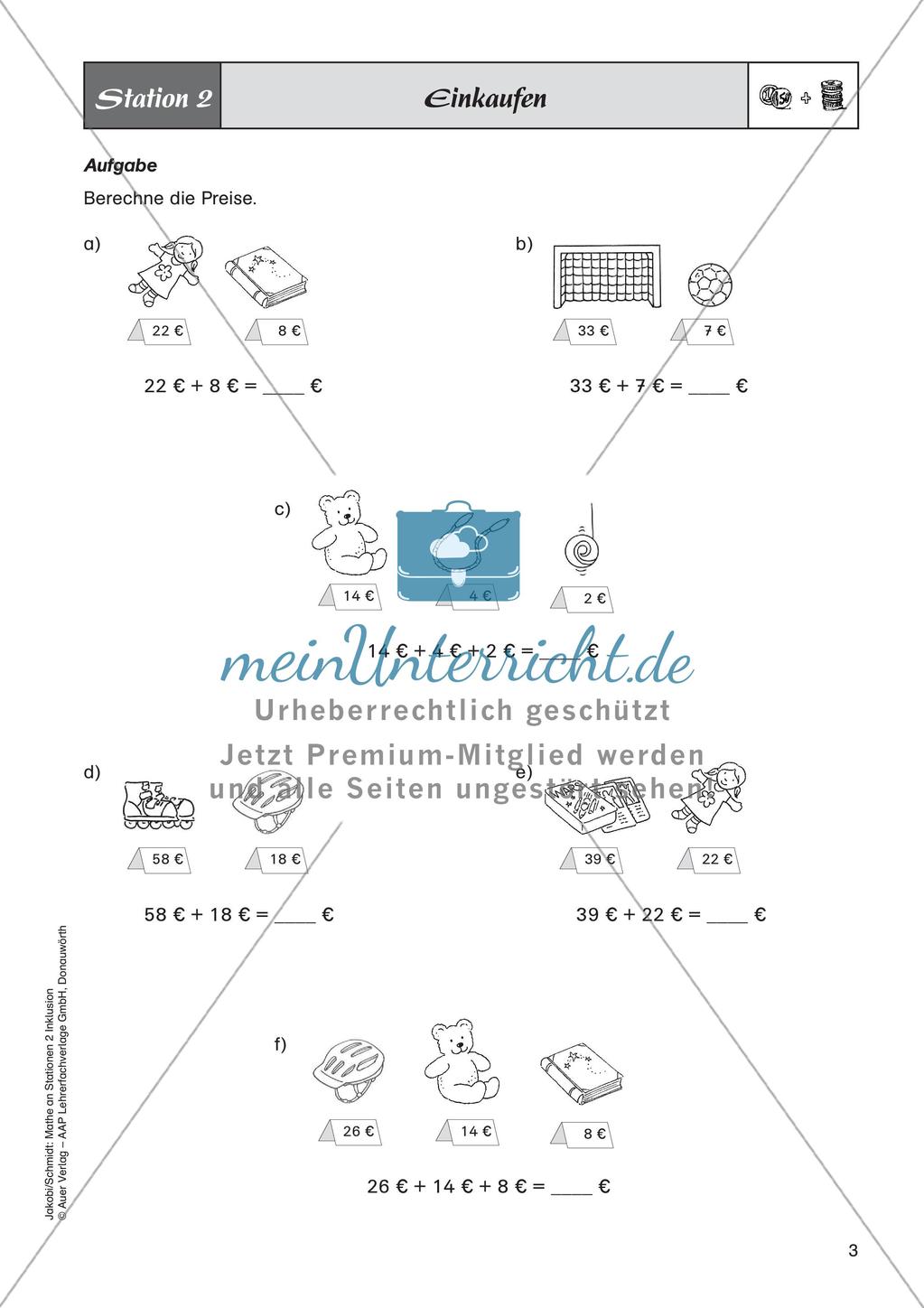 Mathe an Stationen - Inklusion: Größen und Sachrechnen Preview 5