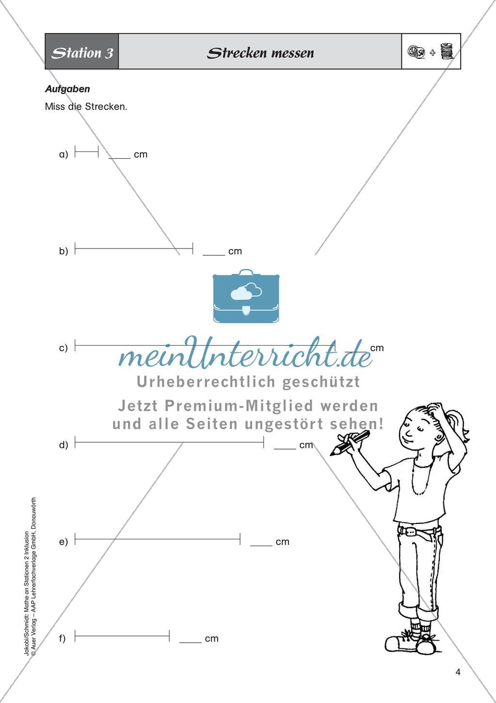 Mathe an Stationen - Inklusion: Größen und Sachrechnen Preview 6