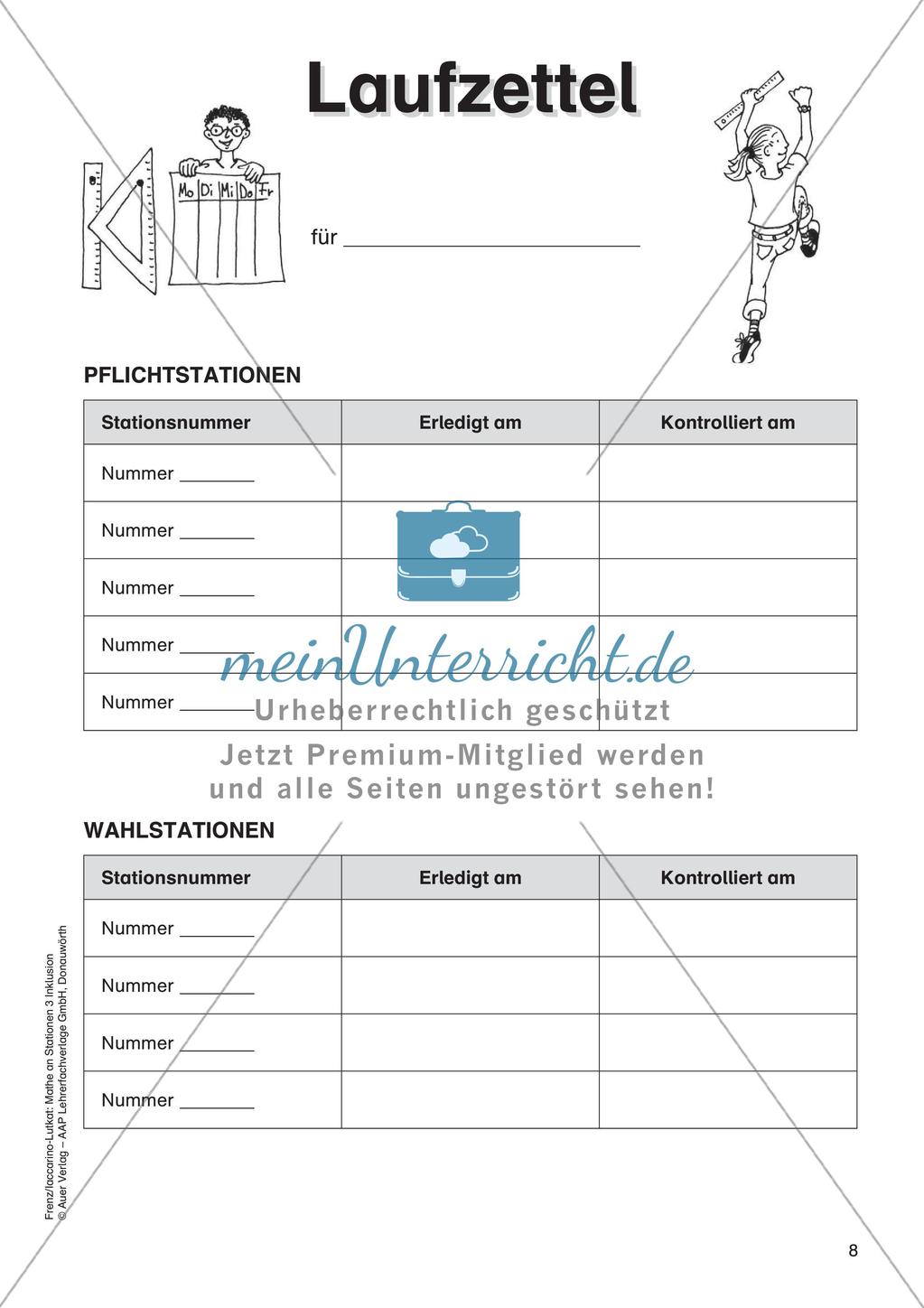 Mathe an Stationen - Inklusion: Längen Preview 10
