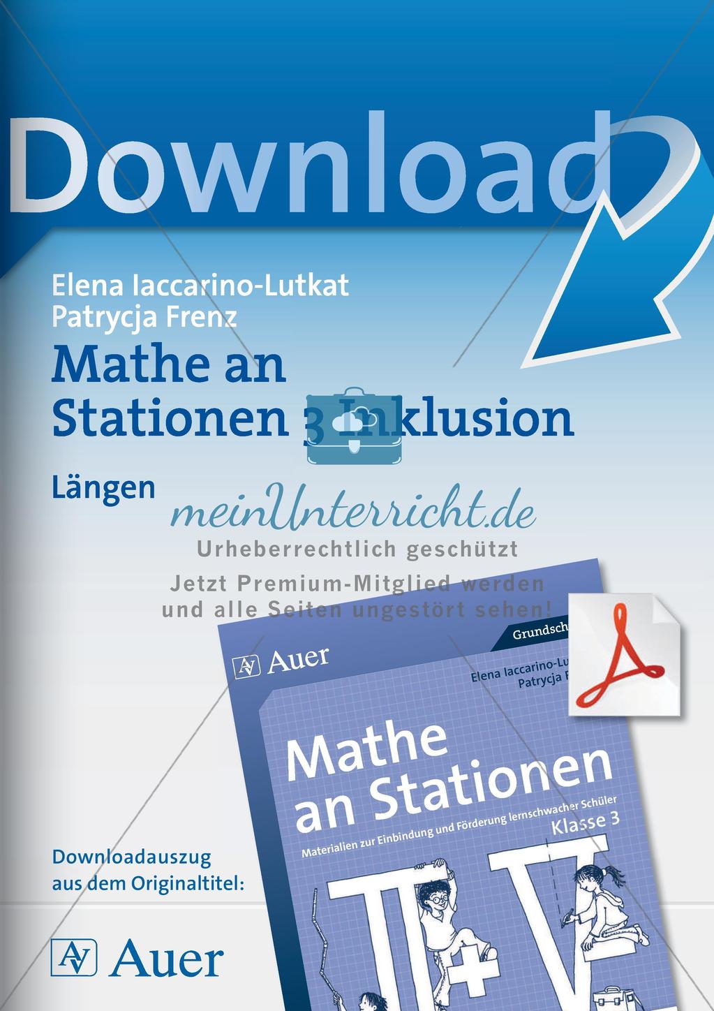 Mathe an Stationen - Inklusion: Längen Preview 1