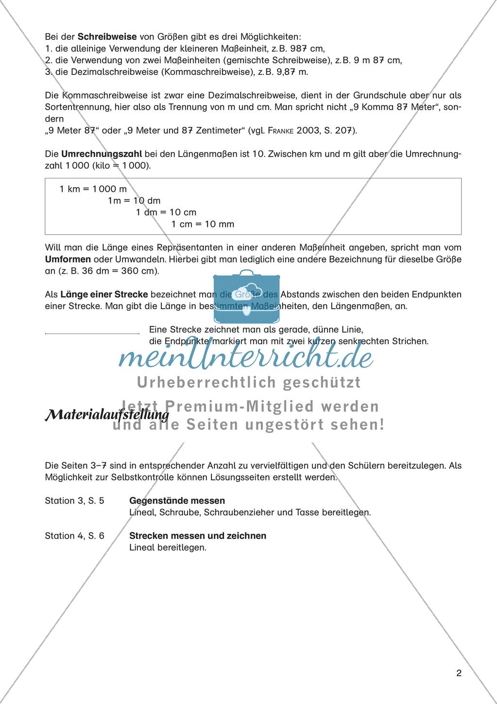 Mathe an Stationen - Inklusion: Längen Preview 4