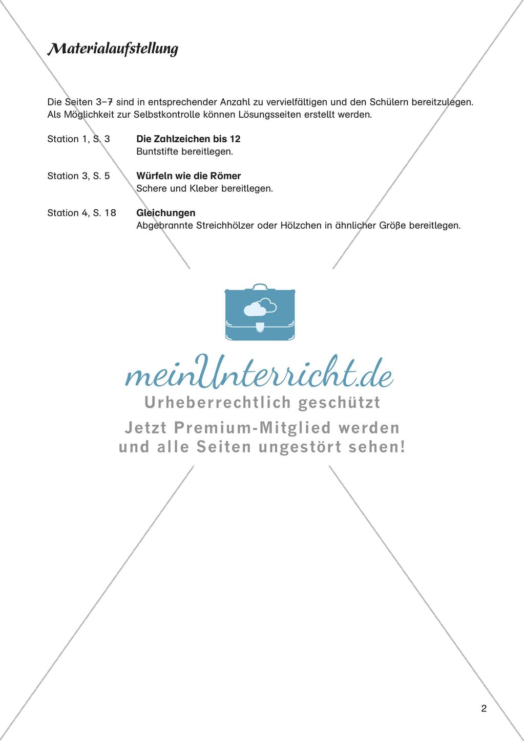 Mathe an Stationen - Inklusion: Römische Zahlen Preview 4