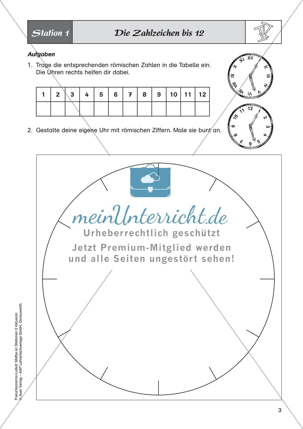 Mathe an Stationen - Inklusion: Römische Zahlen Preview 5