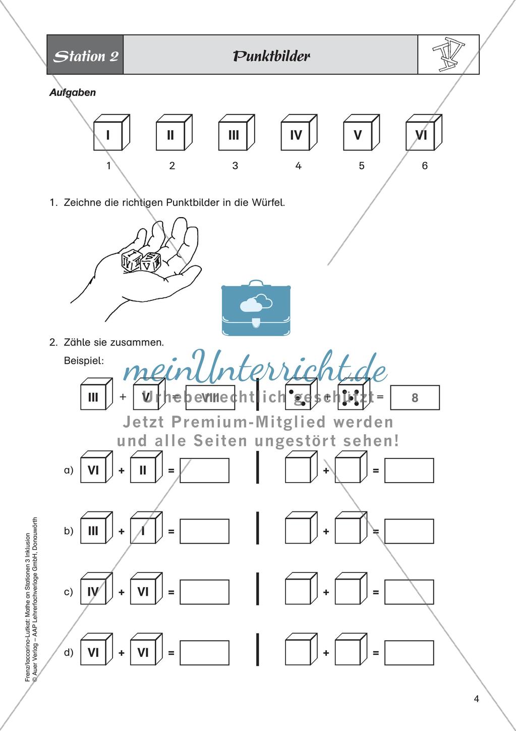 Mathe an Stationen - Inklusion: Römische Zahlen Preview 6