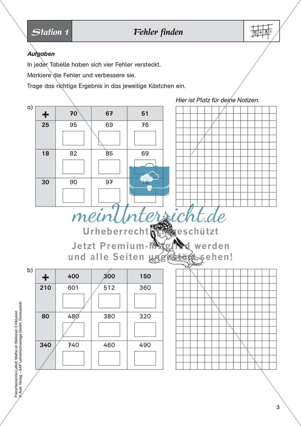 Mathe an Stationen - Inklusion: Addition Preview 5