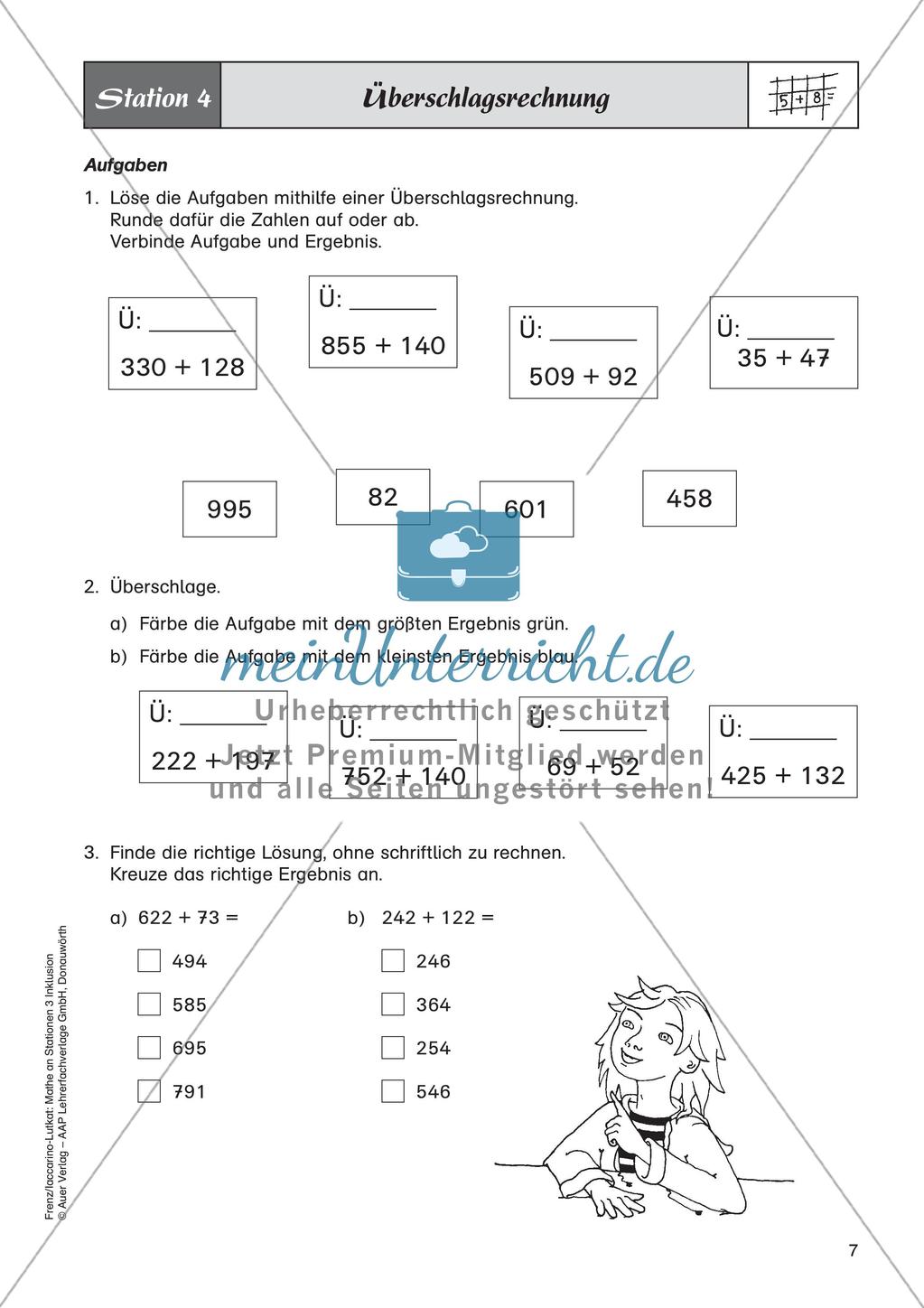 Mathe an Stationen - Inklusion: Addition Preview 9