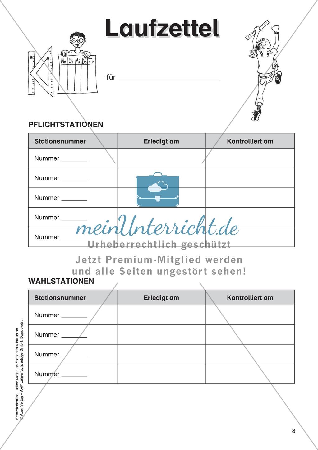 Mathe an Stationen - Inklusion: Stochastik Preview 10