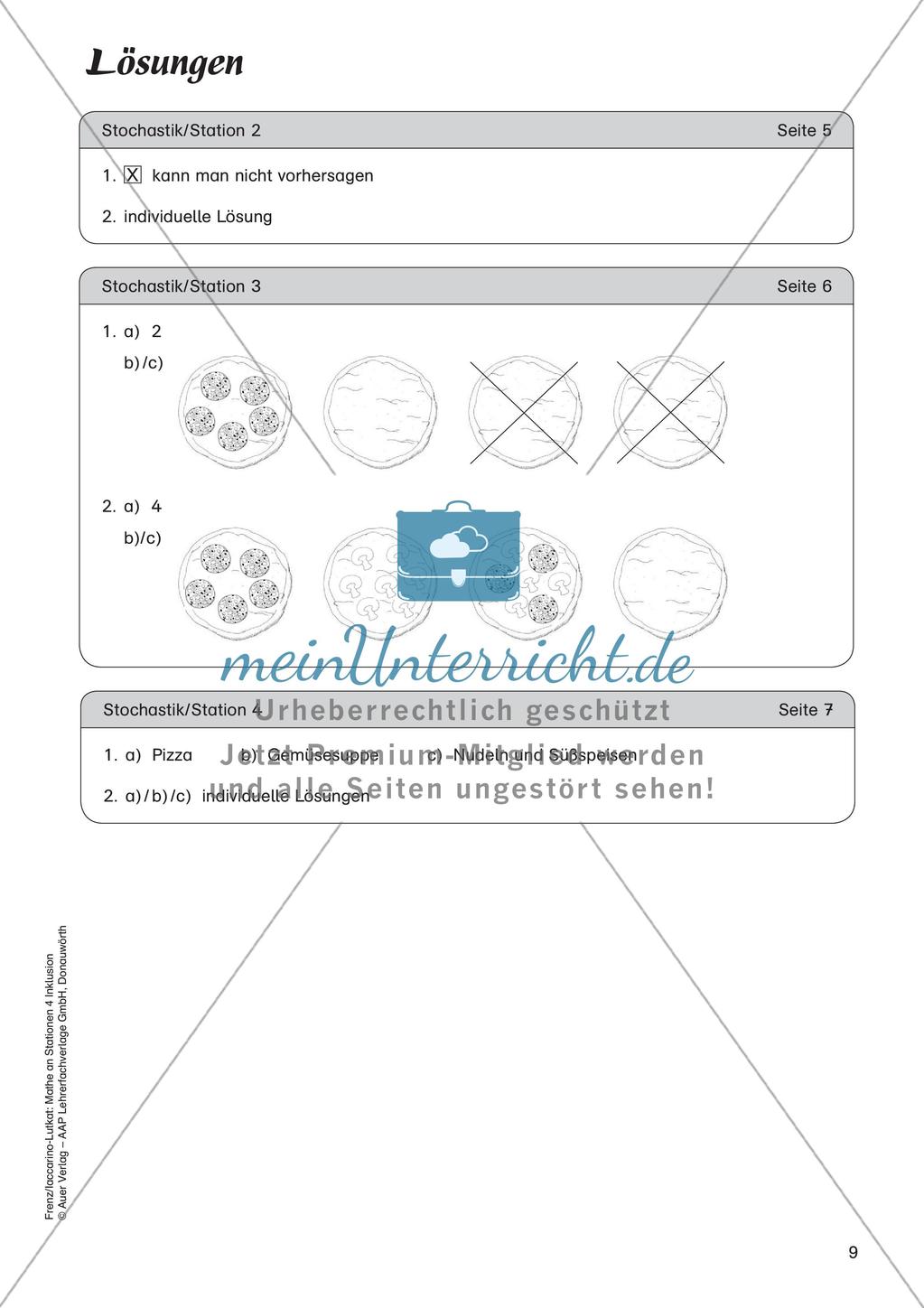 Mathe an Stationen - Inklusion: Stochastik Preview 11