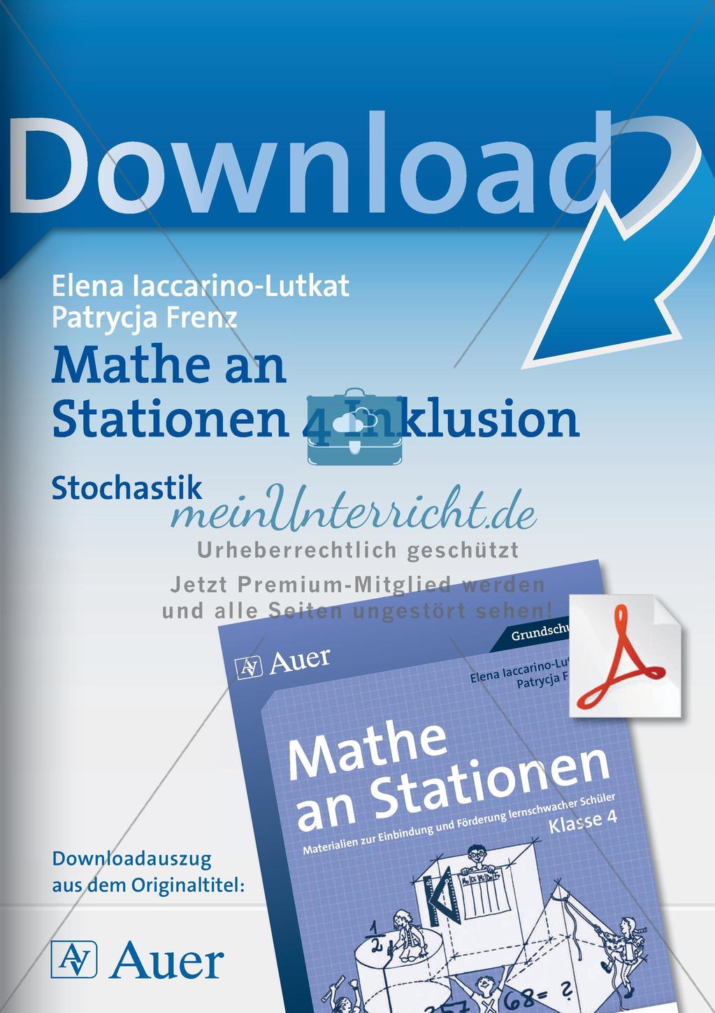 Mathe an Stationen - Inklusion: Stochastik Preview 1
