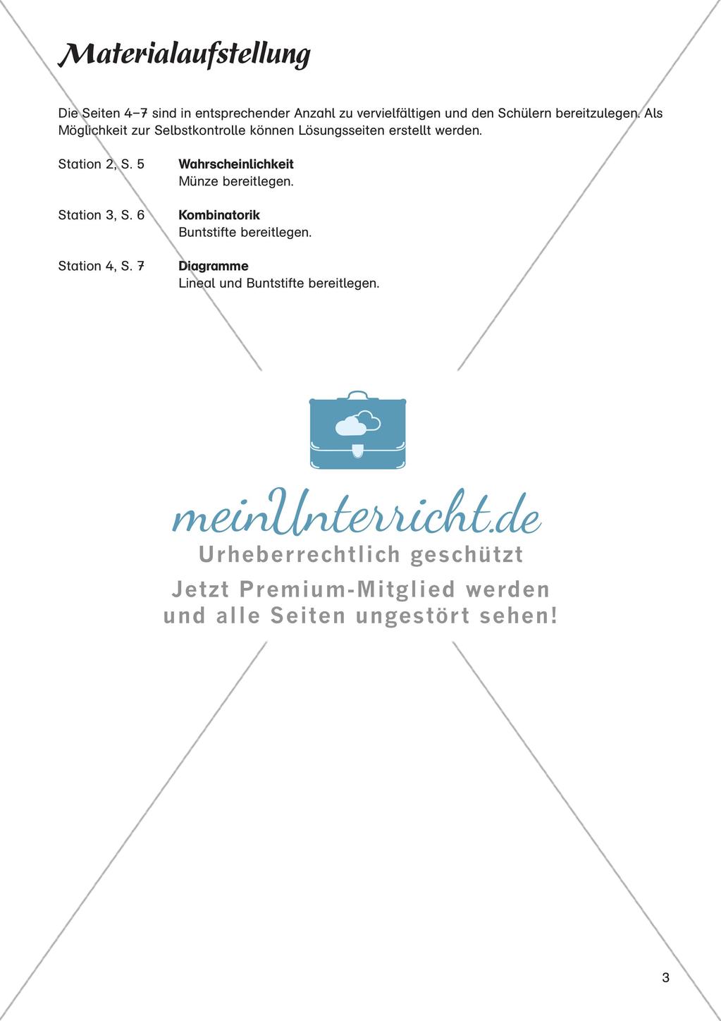 Mathe an Stationen - Inklusion: Stochastik Preview 5