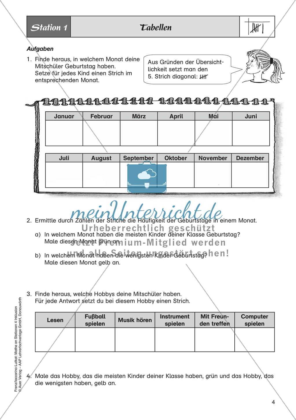 Mathe an Stationen - Inklusion: Stochastik Preview 6