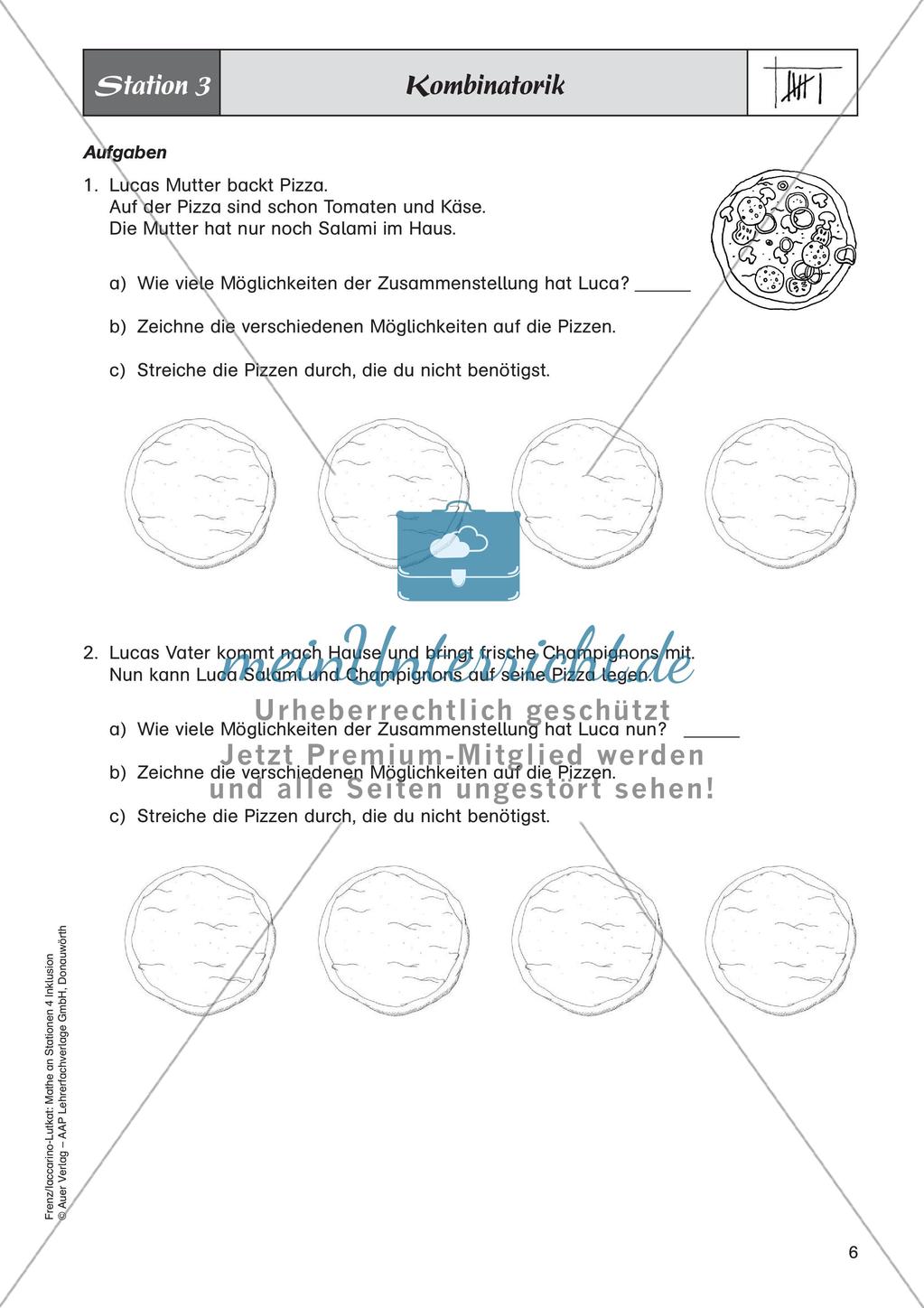 Mathe an Stationen - Inklusion: Stochastik Preview 8