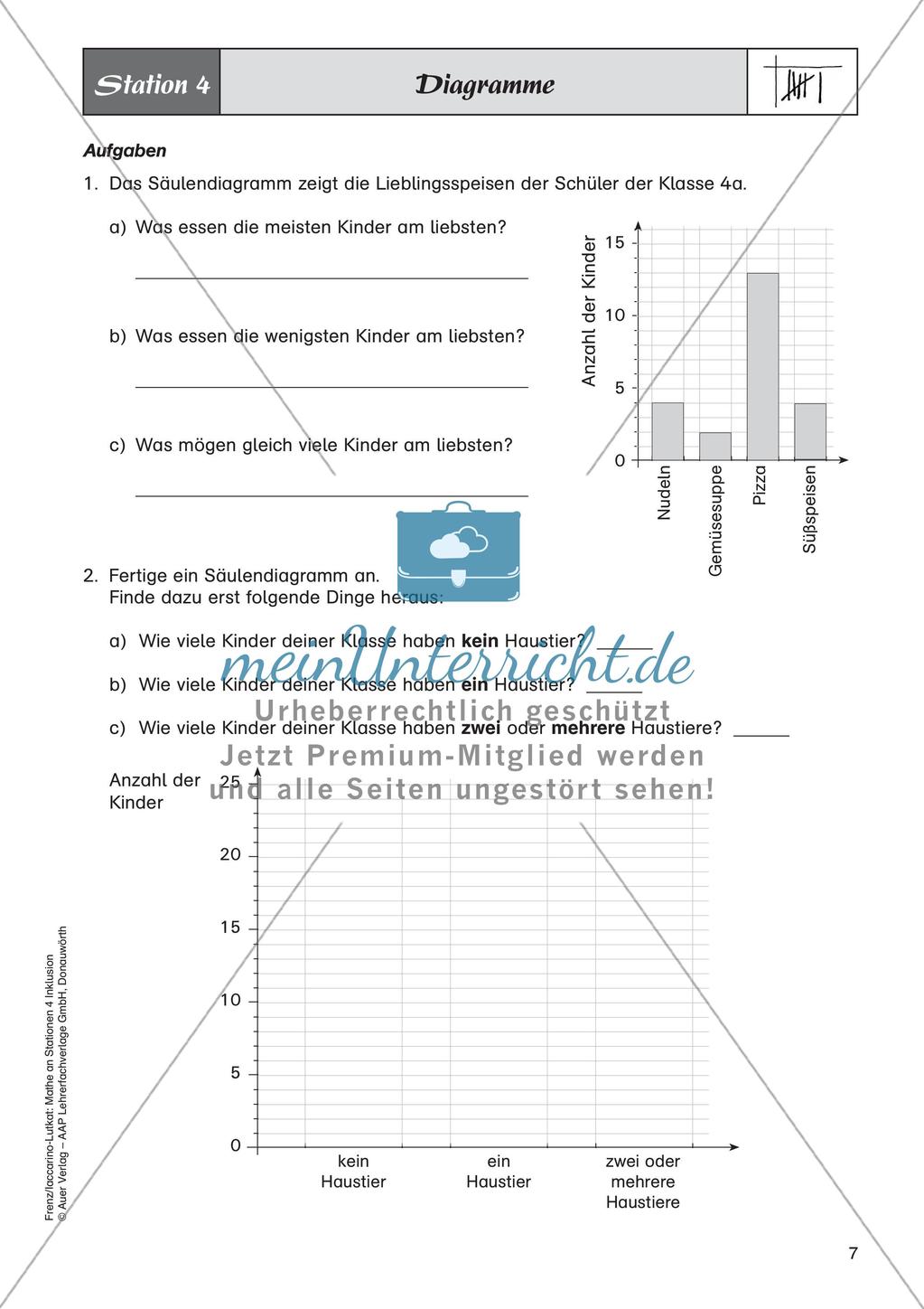 Mathe an Stationen - Inklusion: Stochastik Preview 9