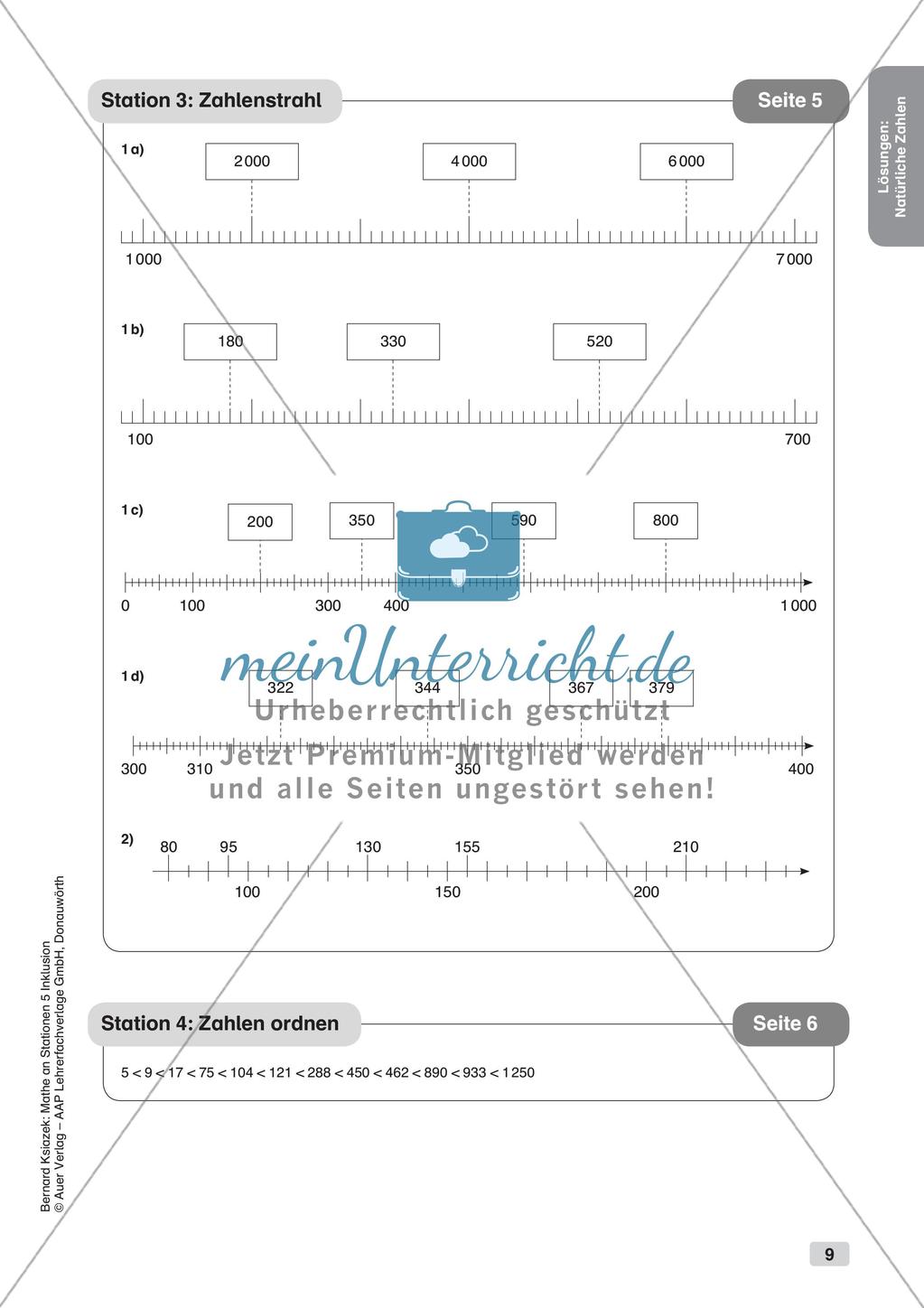 Mathe an Stationen - Inklusion: Natürliche Zahlen Preview 11