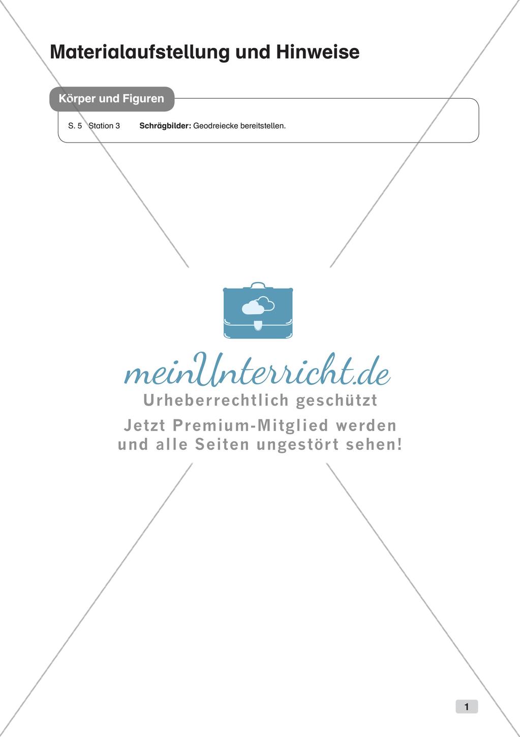Mathe an Stationen - Inklusion: Körper und Figuren Preview 3