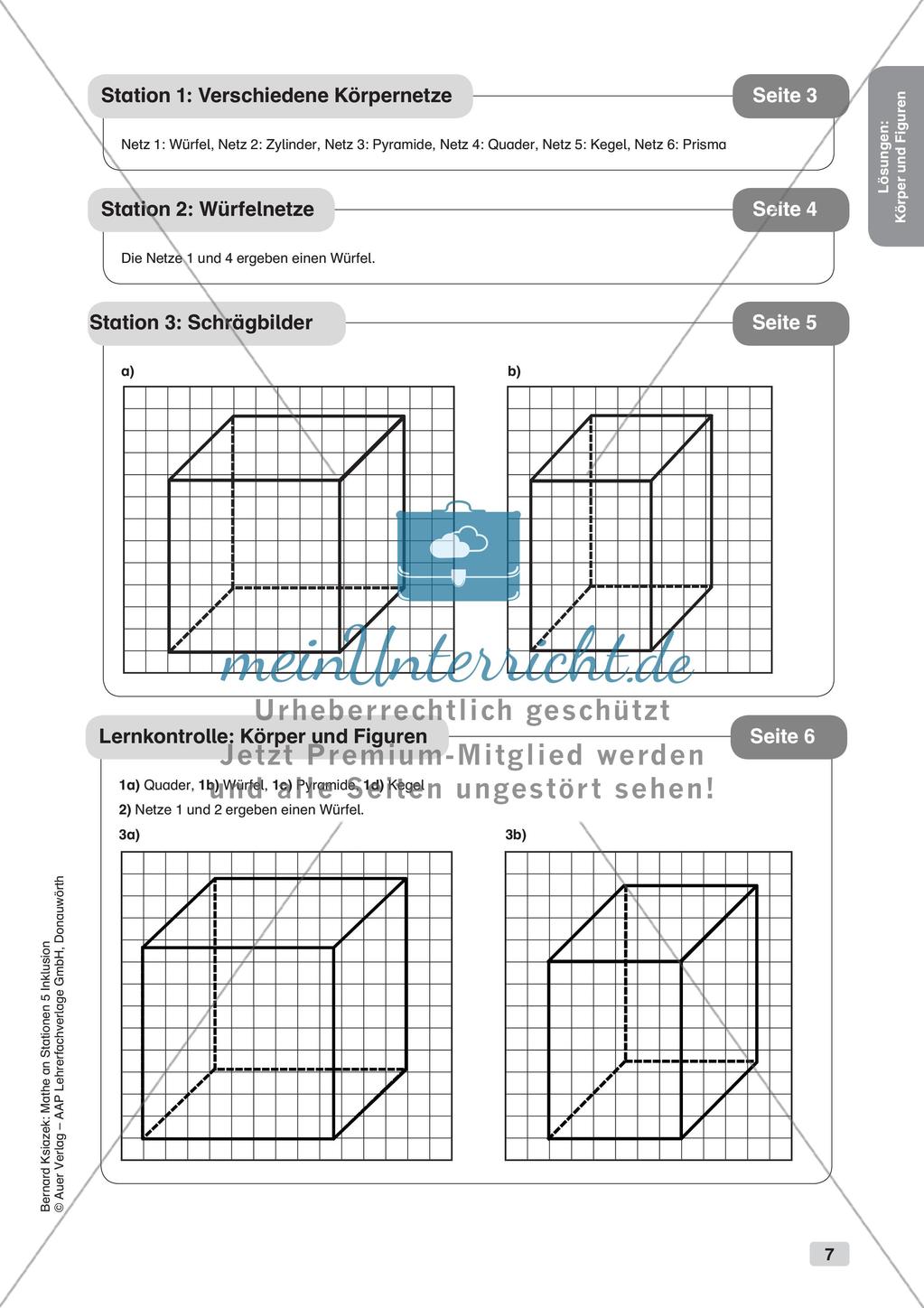 Mathe an Stationen - Inklusion: Körper und Figuren Preview 9