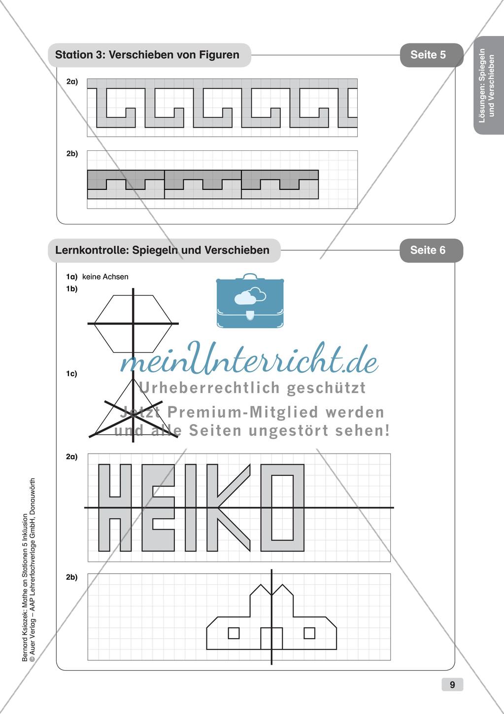 Mathe an Stationen - Inklusion: Spiegeln und Verschieben Preview 11