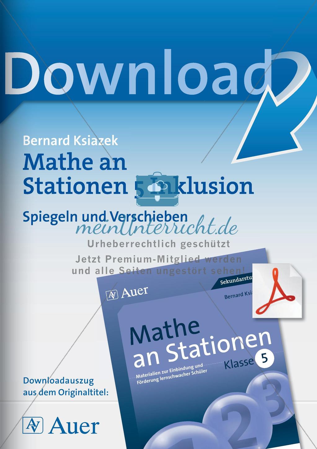 Mathe an Stationen - Inklusion: Spiegeln und Verschieben Preview 1