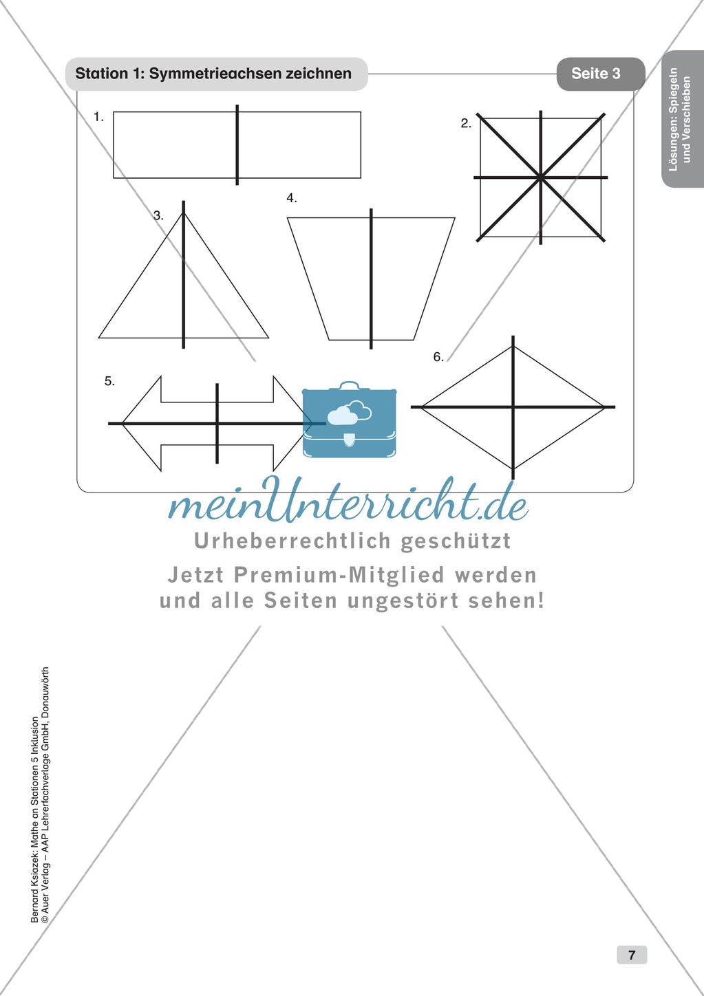 Mathe an Stationen - Inklusion: Spiegeln und Verschieben Preview 9