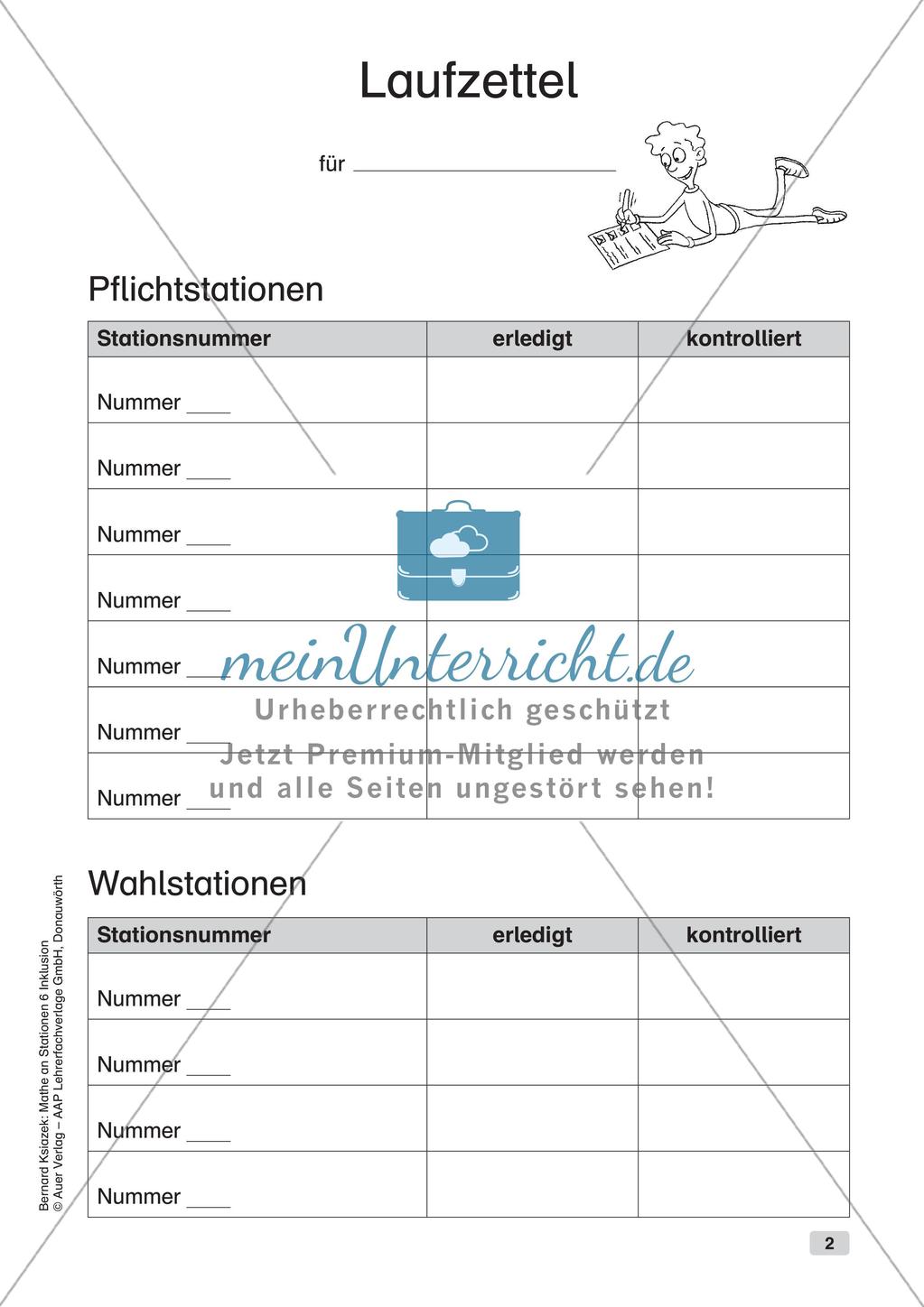 Mathe an Stationen - Inklusion: Einführung in die Bruchrechnung Preview 4