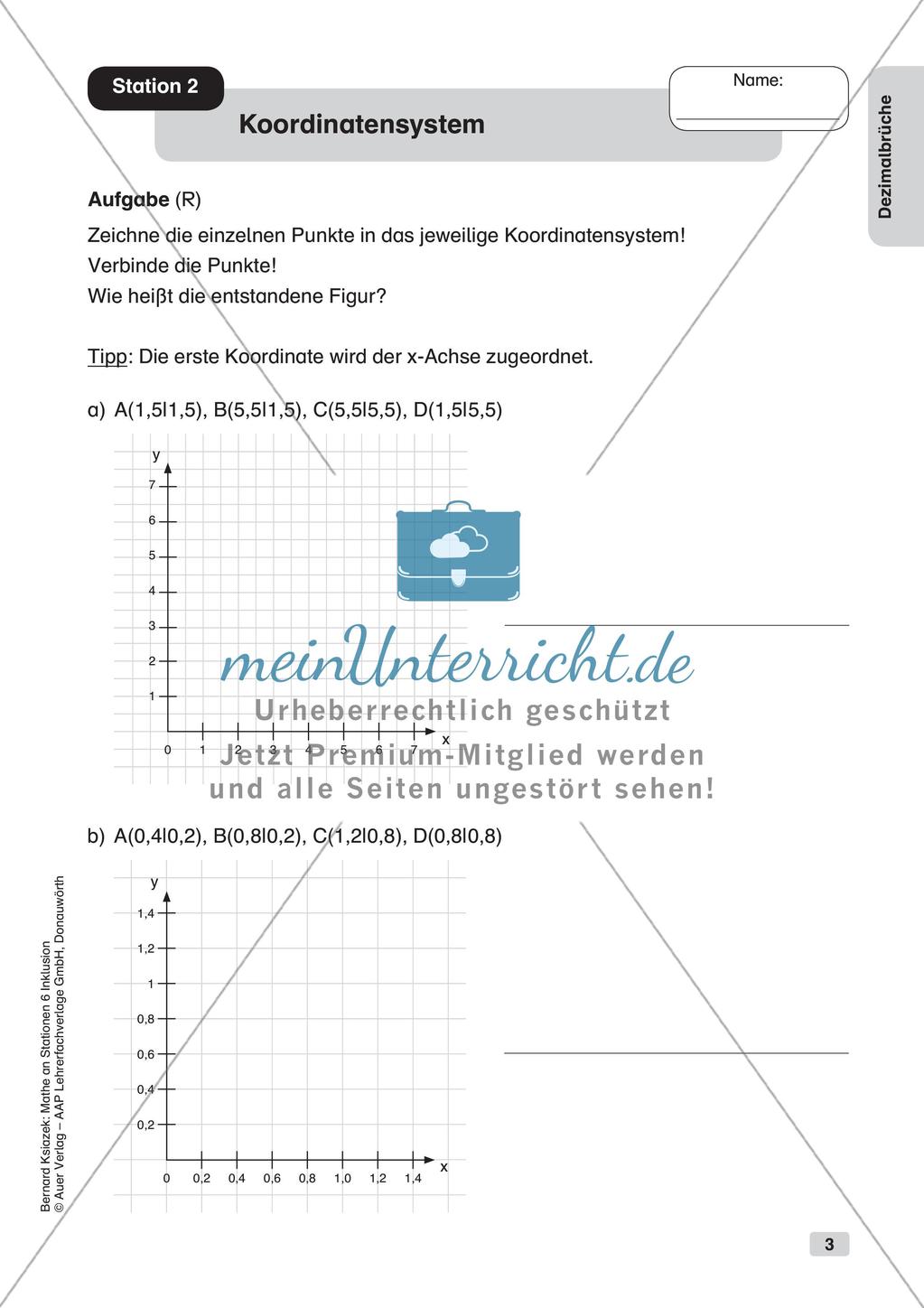 Mathe an Stationen - Inklusion: Dezimalbrüche Preview 5