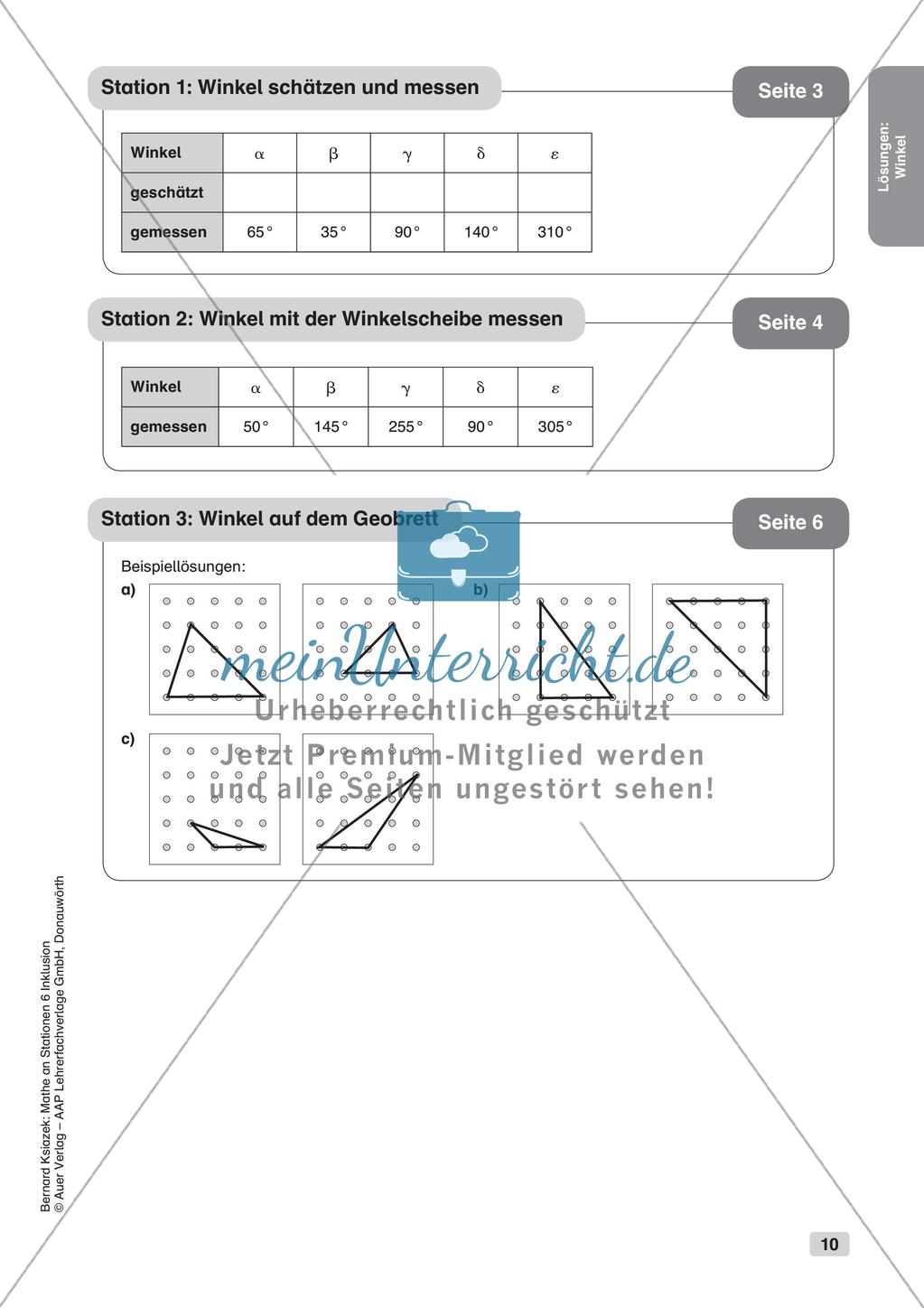 Mathe an Stationen - Inklusion: Winkel Preview 12