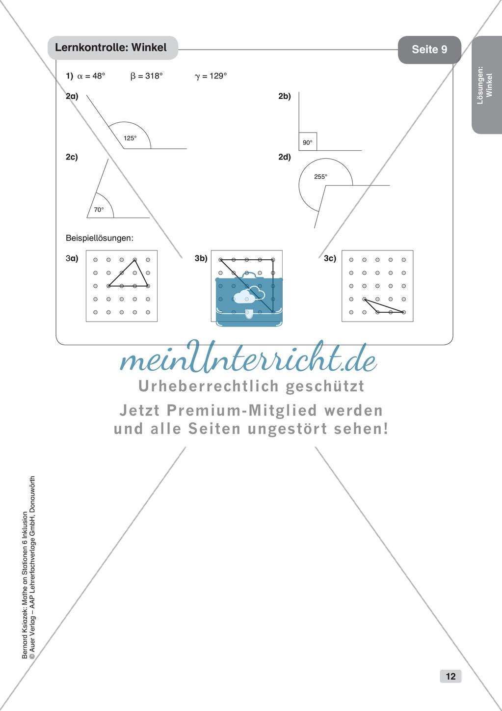 Mathe an Stationen - Inklusion: Winkel Preview 14