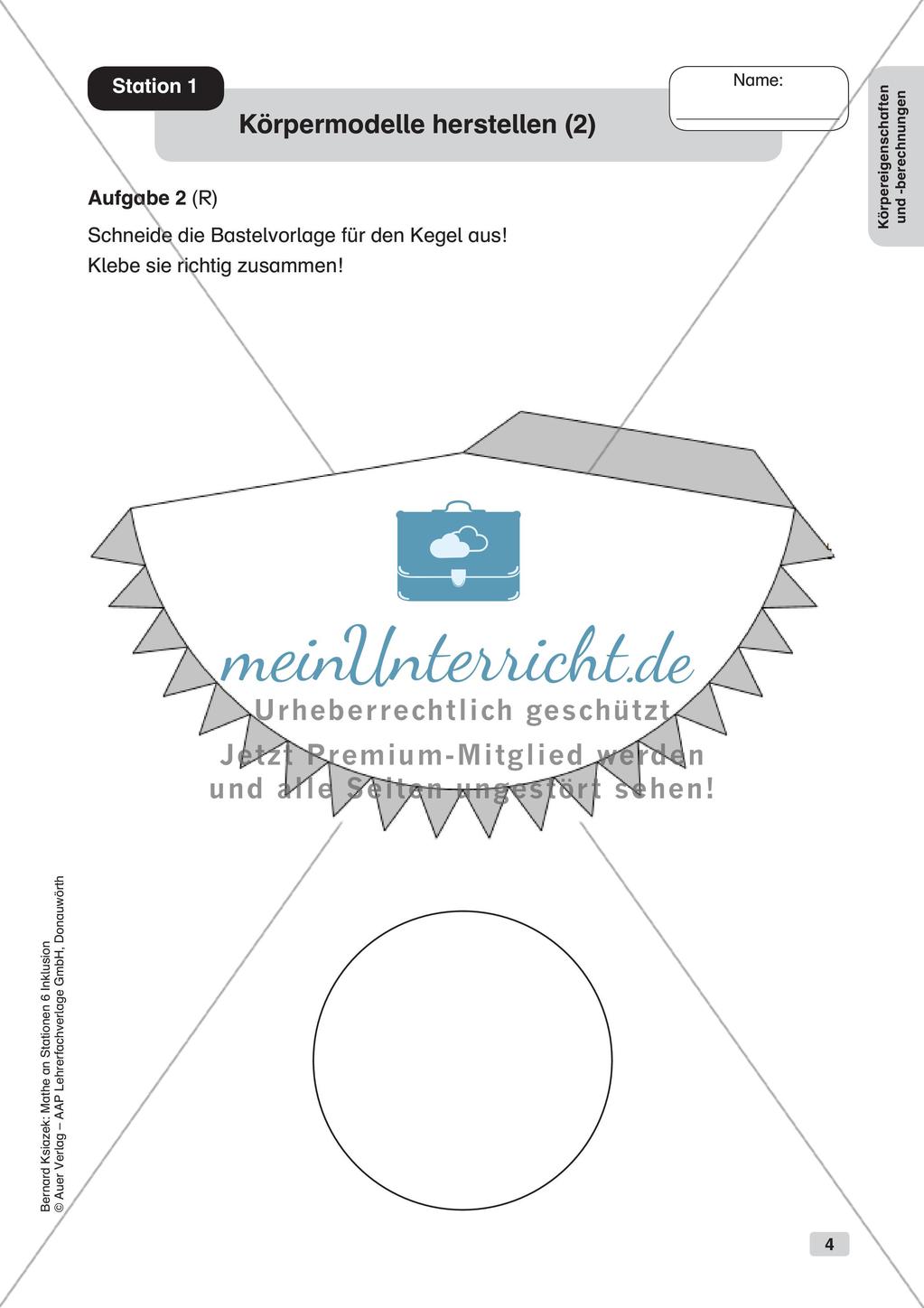Mathe an Stationen - Inklusion: Körpereigenschaften und Körperberechnungen Preview 6
