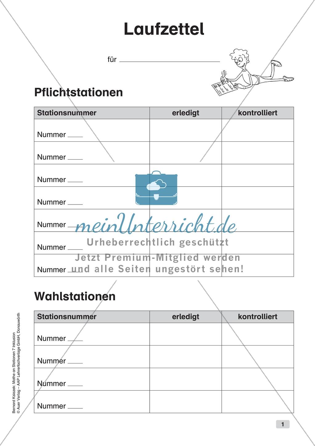 Mathe an Stationen - Inklusion: Prozentrechnung Preview 3