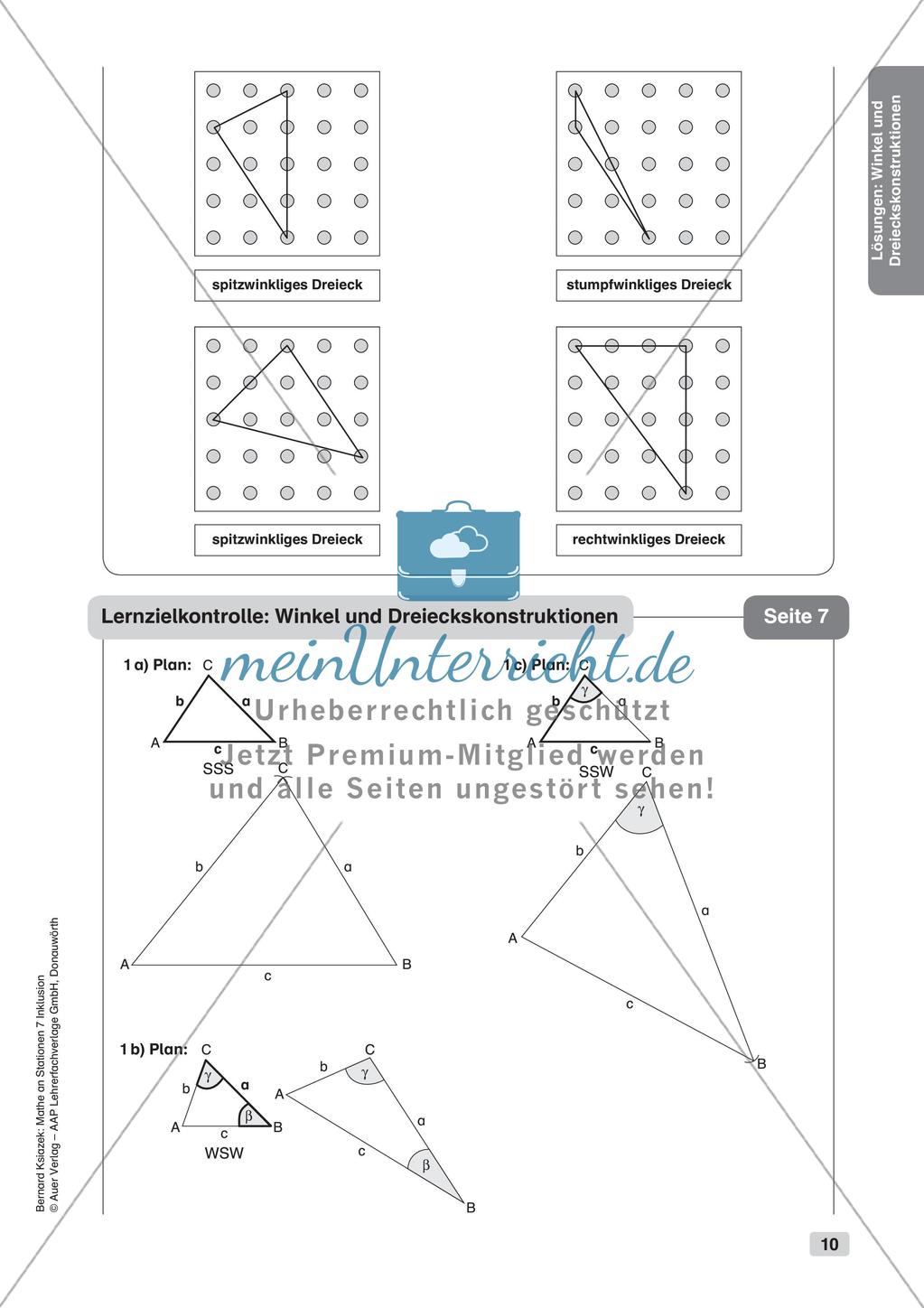 Mathe an Stationen - Inklusion: Winkel und Dreieckskonstruktionen Preview 12