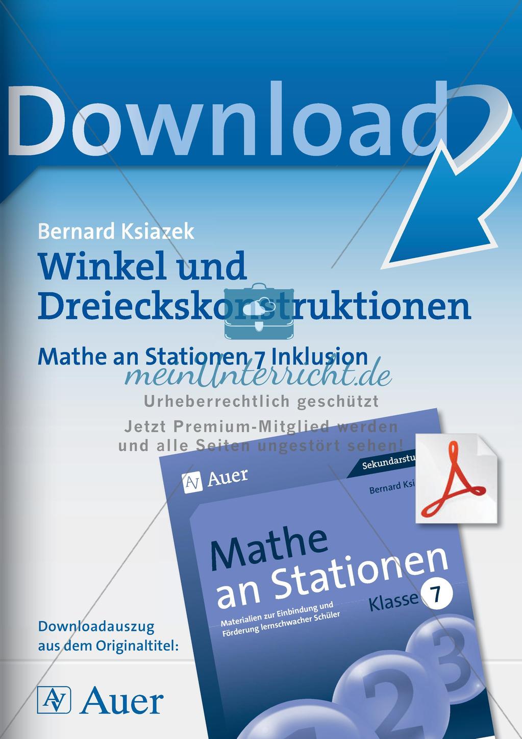 Mathe an Stationen - Inklusion: Winkel und Dreieckskonstruktionen Preview 1