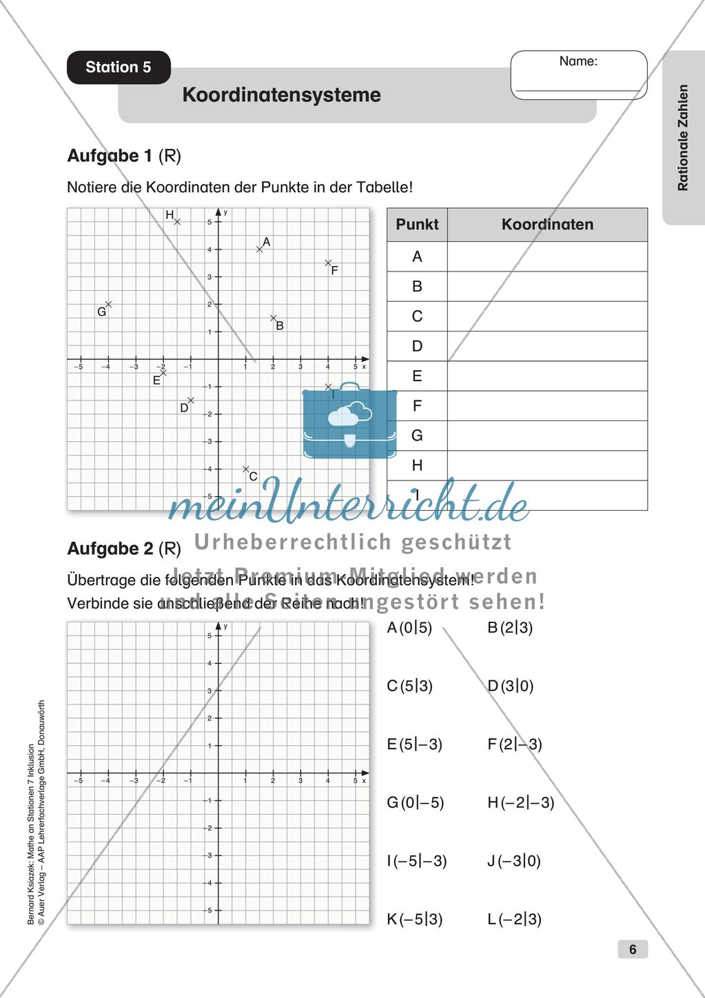 Mathe an Stationen - Inklusion: Rationale Zahlen Preview 8