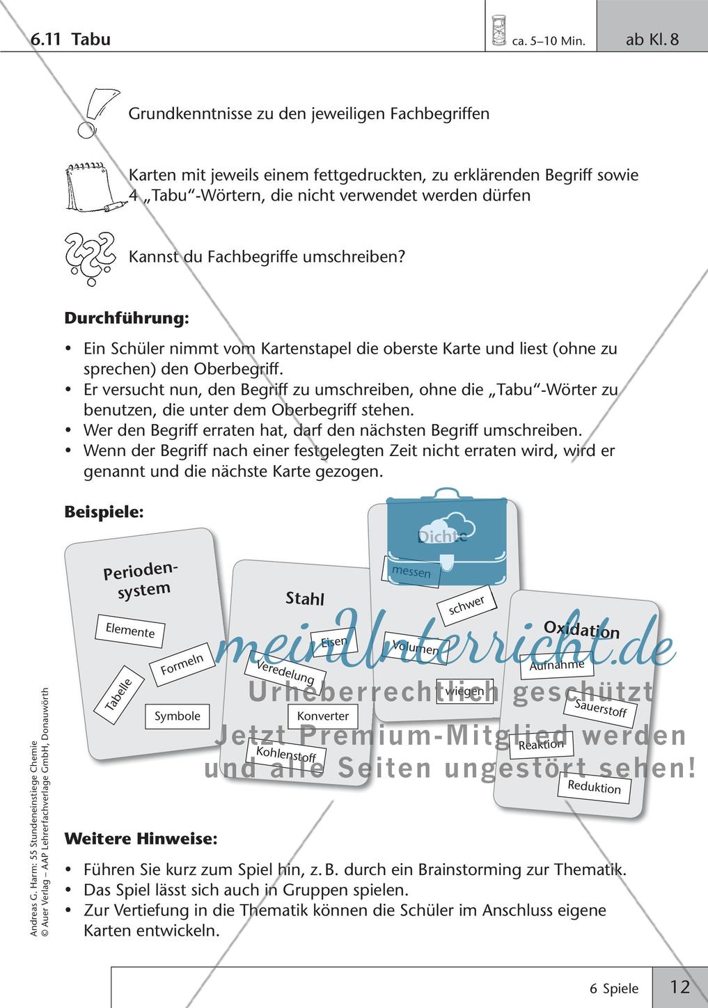 Stundeneinstiege: Spiele Preview 14