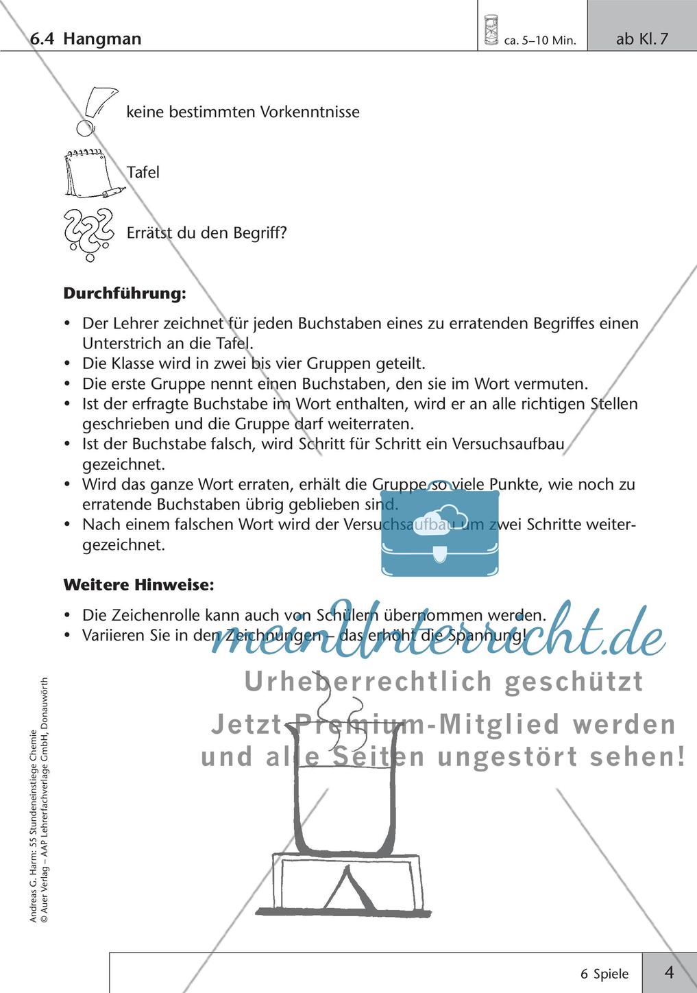 Stundeneinstiege: Spiele Preview 6