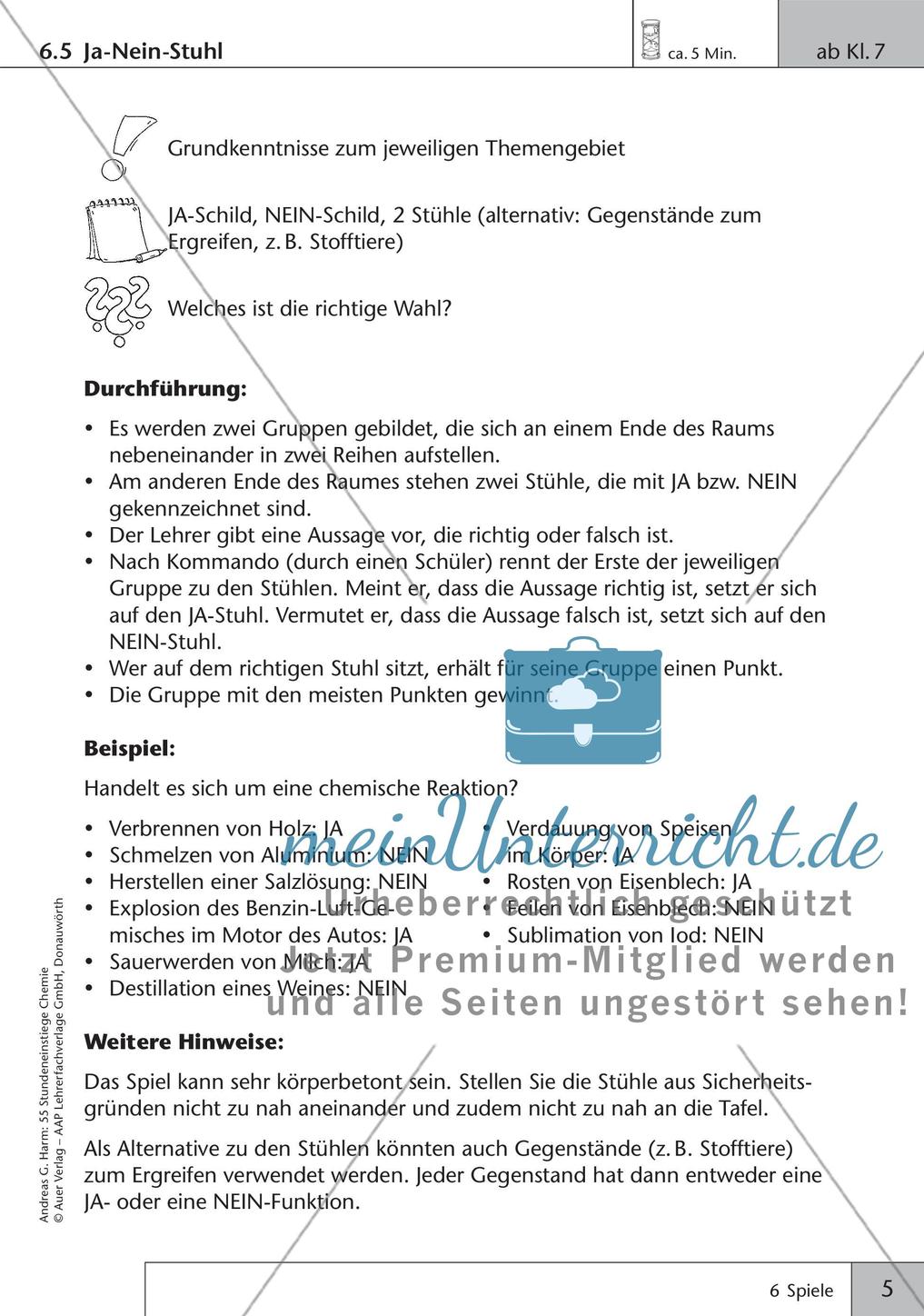 Stundeneinstiege: Spiele Preview 7