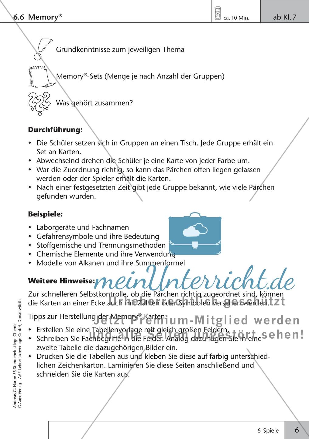 Stundeneinstiege: Spiele Preview 8