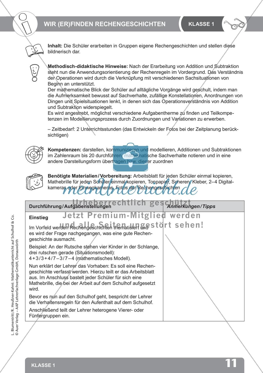 Mathematik auf dem Schulhof: Zählen und Rechengeschichten Preview 13