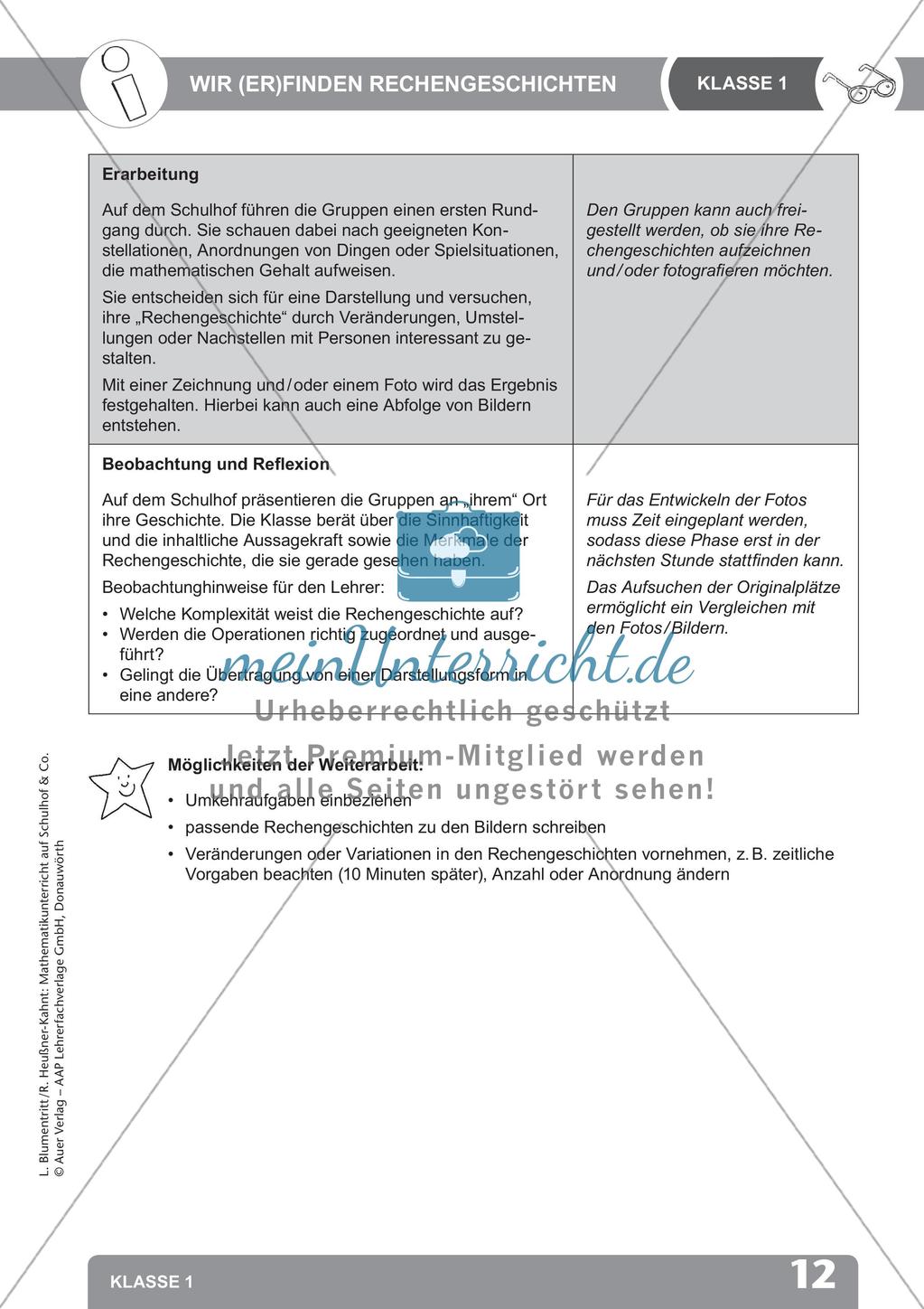 Mathematik auf dem Schulhof: Zählen und Rechengeschichten Preview 14