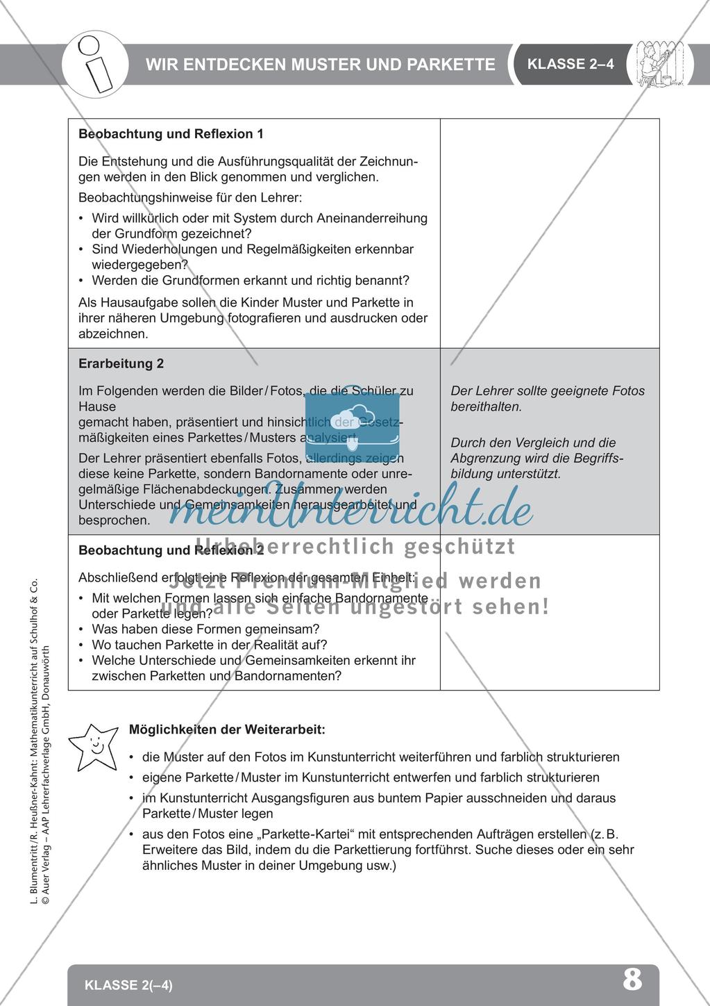 Mathematik auf dem Schulhof: Einmaleins und Muster/Parkette Preview 10