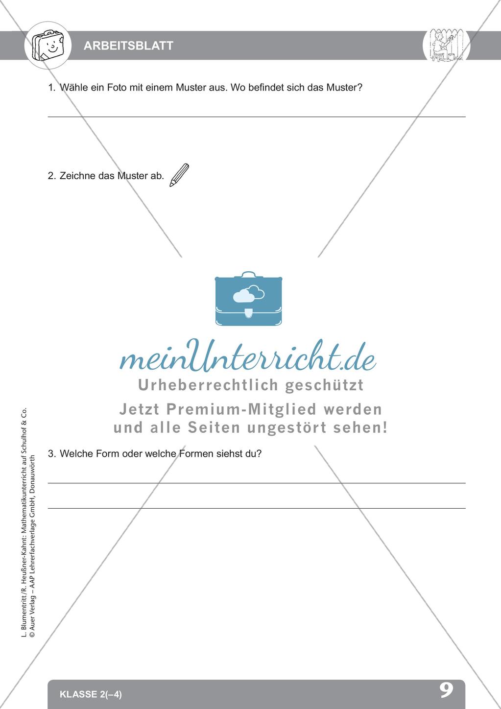 Mathematik auf dem Schulhof: Einmaleins und Muster/Parkette Preview 11