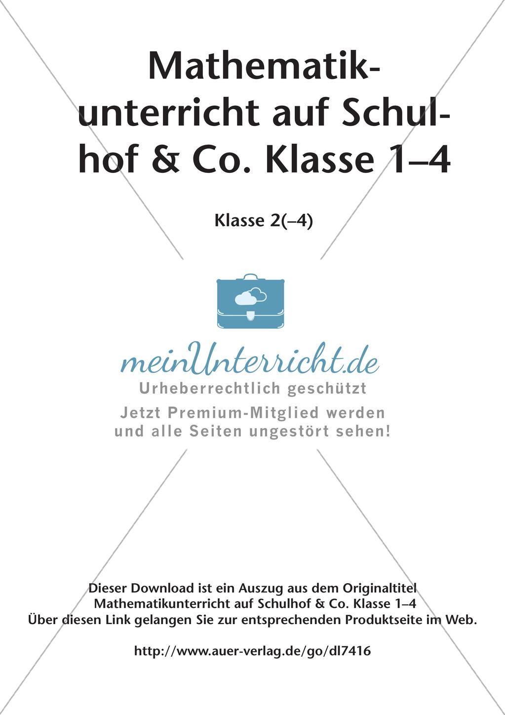 Mathematik auf dem Schulhof: Einmaleins und Muster/Parkette Preview 2